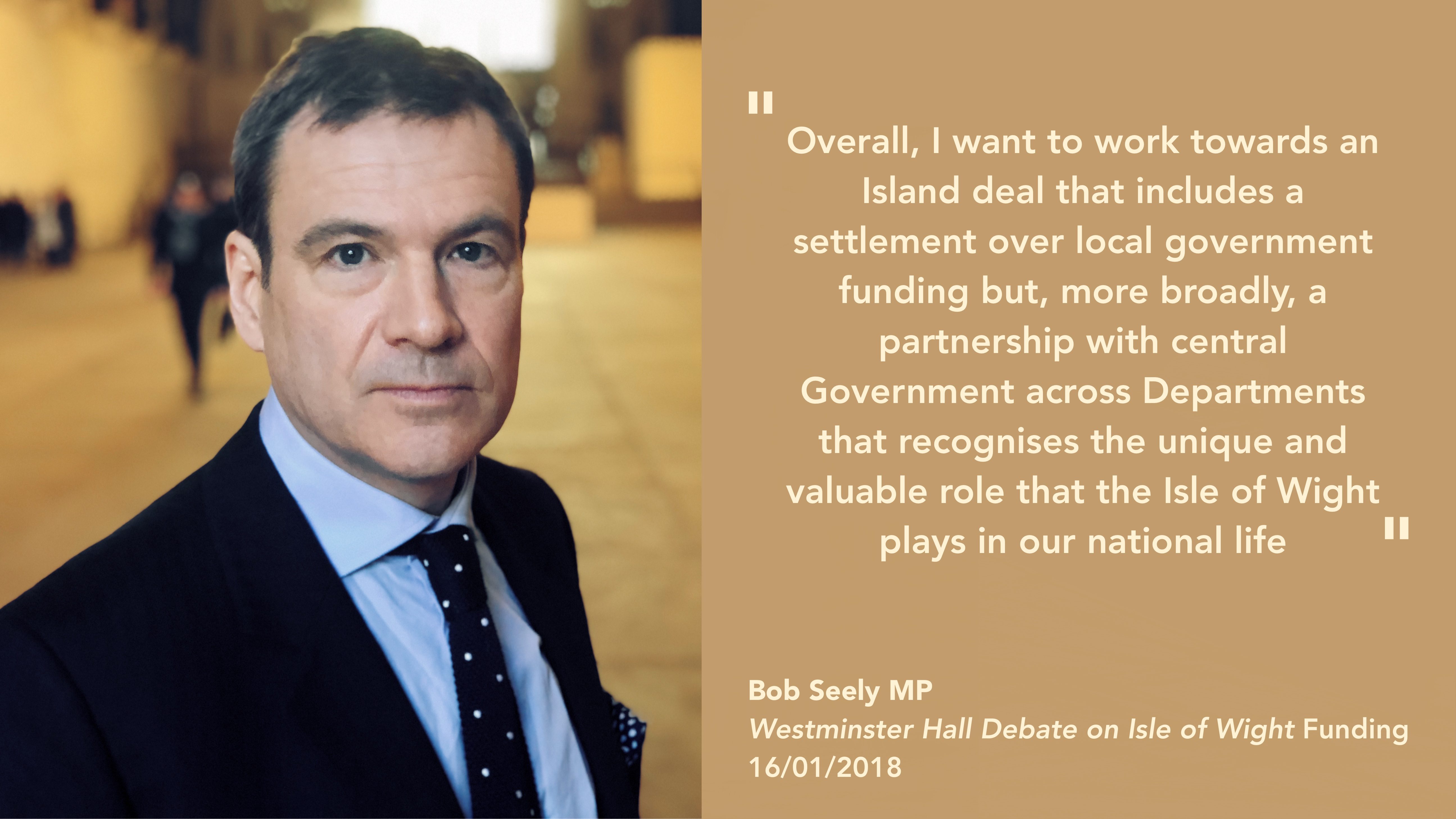 Bob Seely led a parliamentary debate today asking the Government to ...