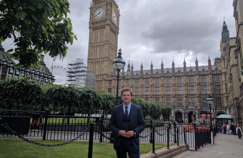 Bob Seely outside Parliament