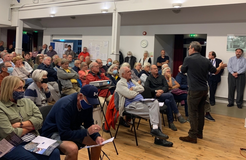 Bob addressing Bembridge residents