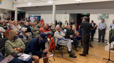 Bob addressing Bembridge residents