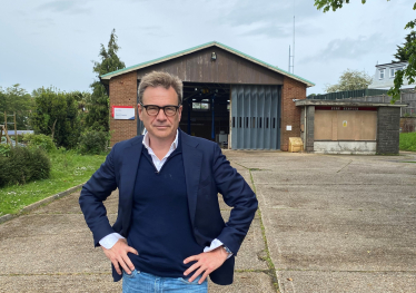 Bob Seely at East Cowes Fire Station